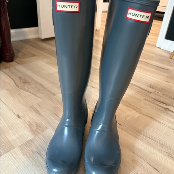 Hunter Shoes - Hunter Gray Tall Matte Rain Boots